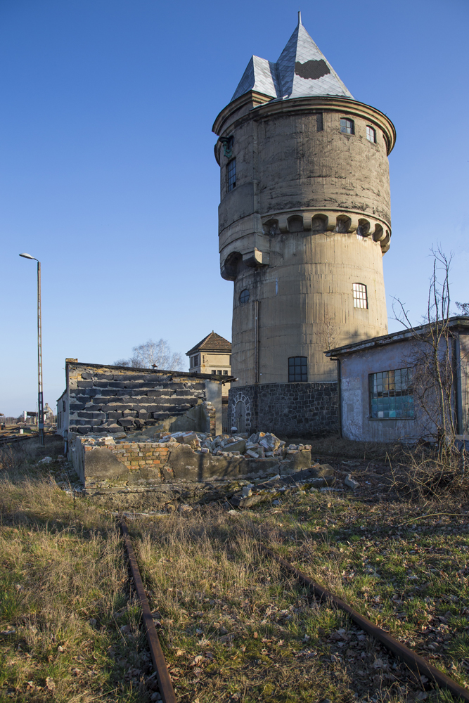 Wasserturm am Bahnhof Zagan...