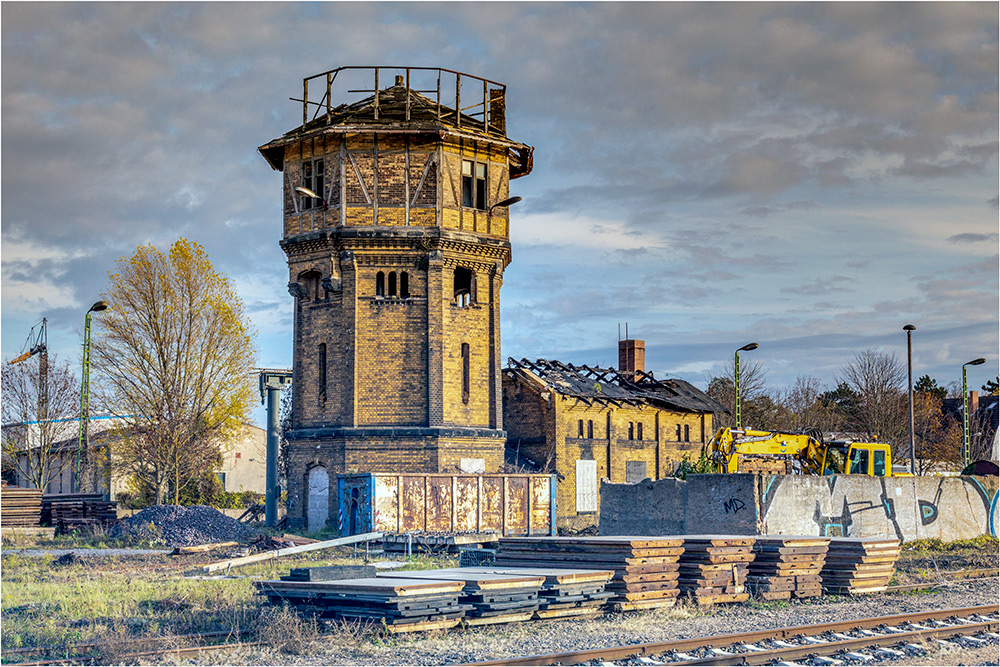 Wasserturm auf dem Bahngelände von Bernburg