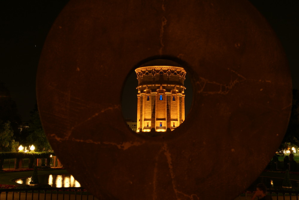 Wasserturm aus der Sicht des Mühlsteins