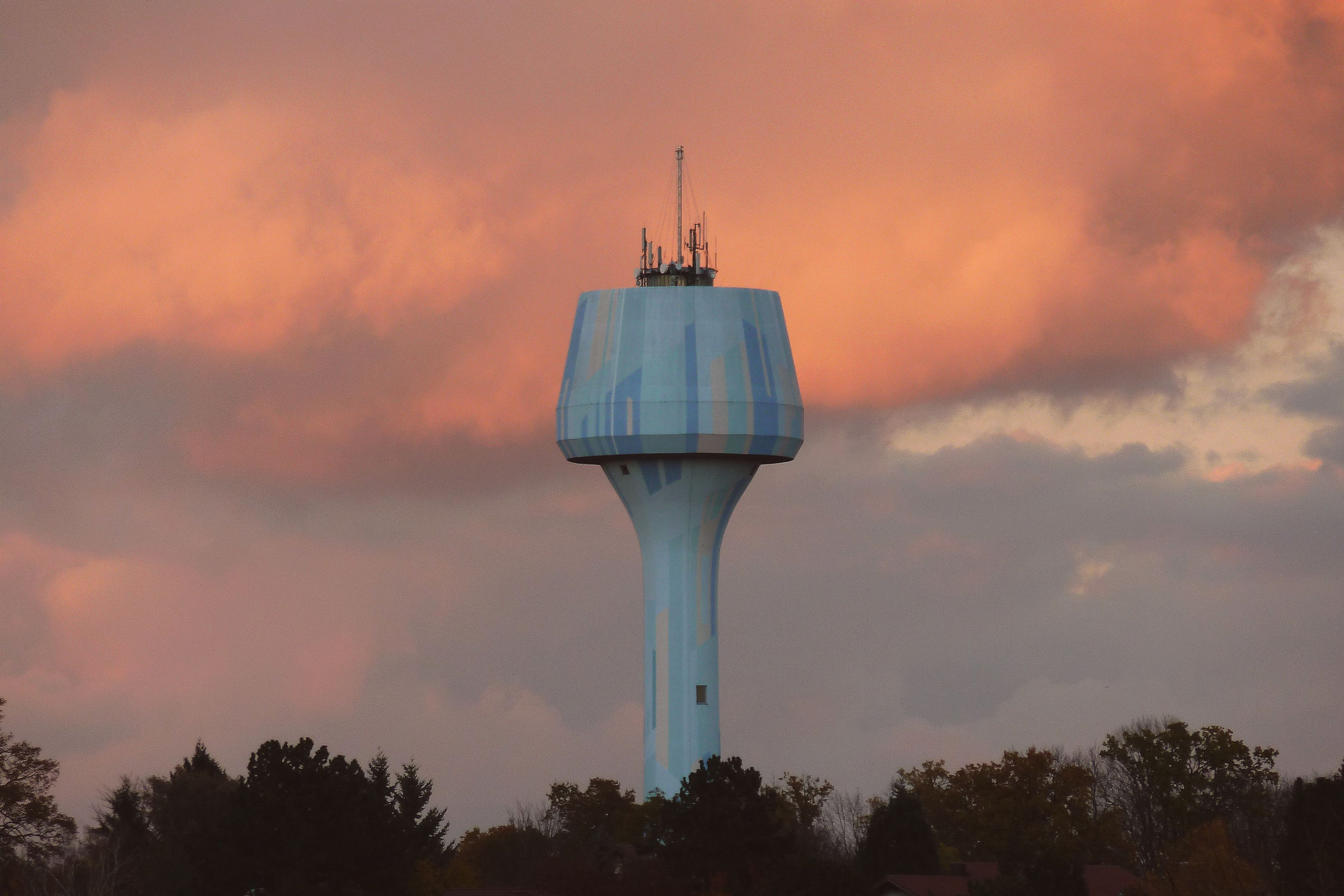 Wasserturm im Abendrot (06.11.2012)