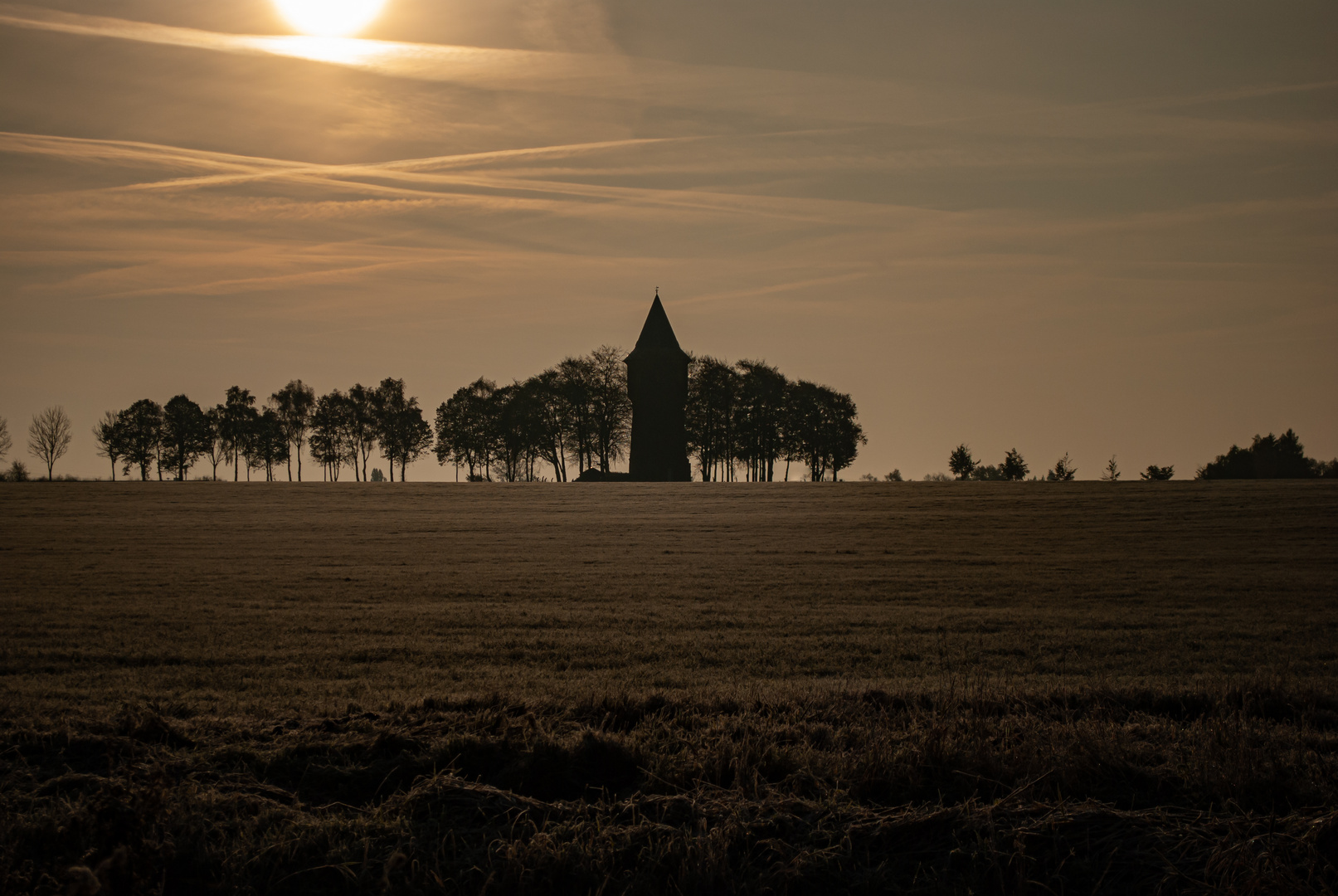 Wasserturm in den Morgenstunden 