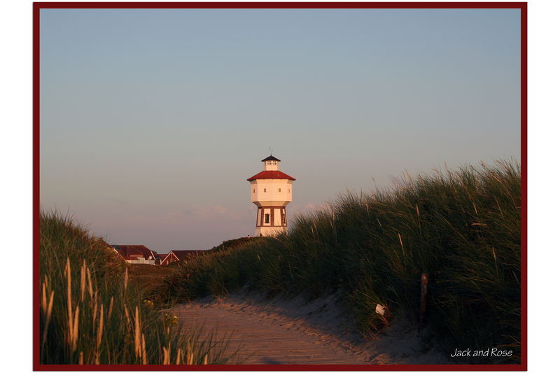 Wasserturm Langeoog bei Sonnenuntergang