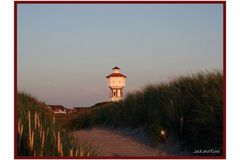 Wasserturm Langeoog bei Sonnenuntergang