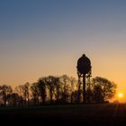 Wasserturm Lanstroper Ei im Sonnenaufgang