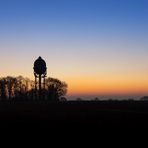 Wasserturm Lanstroper Ei vor Sonnenaufgang