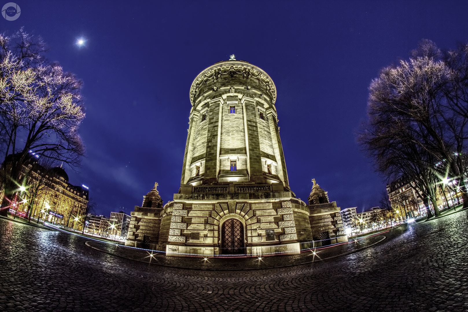 Wasserturm Mannheim Foto & Bild | city, nacht, natur Bilder auf