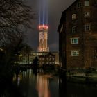 Wasserturm mit 4 Kerzen