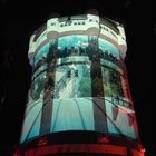 Wasserturm mit Ausblick bei Nacht