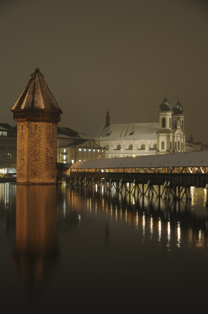 Wasserturm mit Kappelbürcke, Luzern