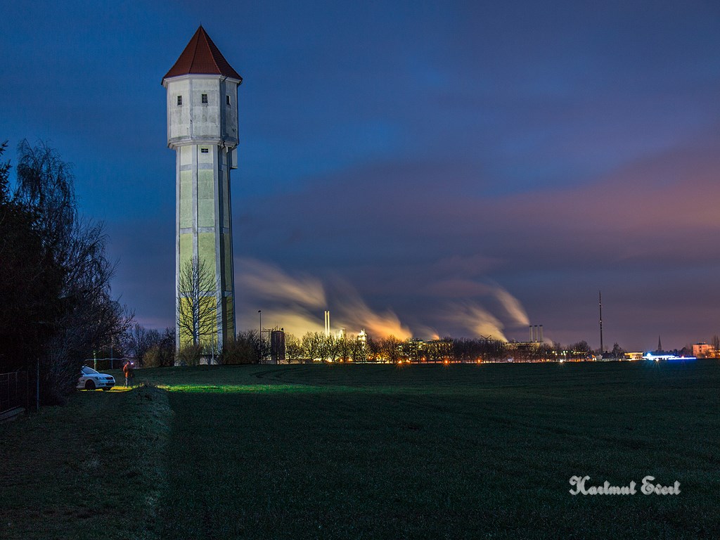 Wasserturm und das Sodawerk von Staßfurt