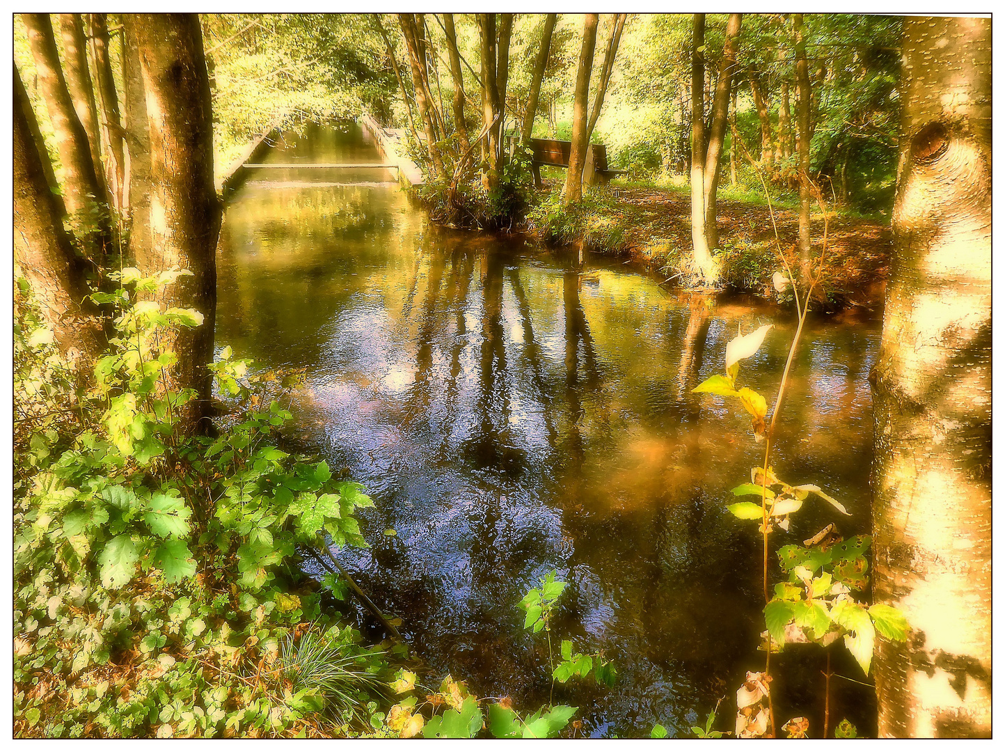 Wasserzulauf für das Mühlrad