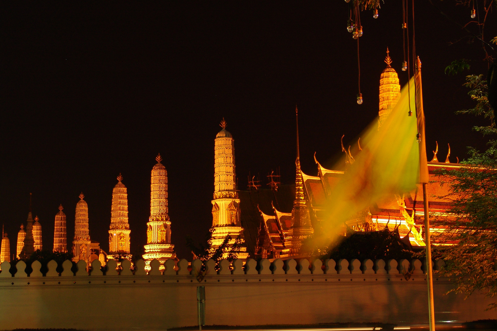 Wat Phra Kaeo bei Nacht