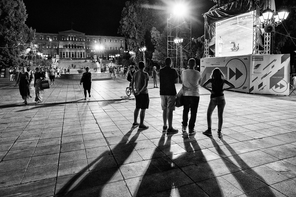 Watching a game @ Syntagma Square