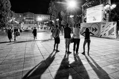 Watching a game @ Syntagma Square