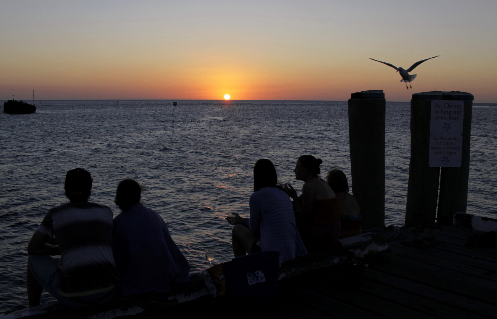 watching sunset