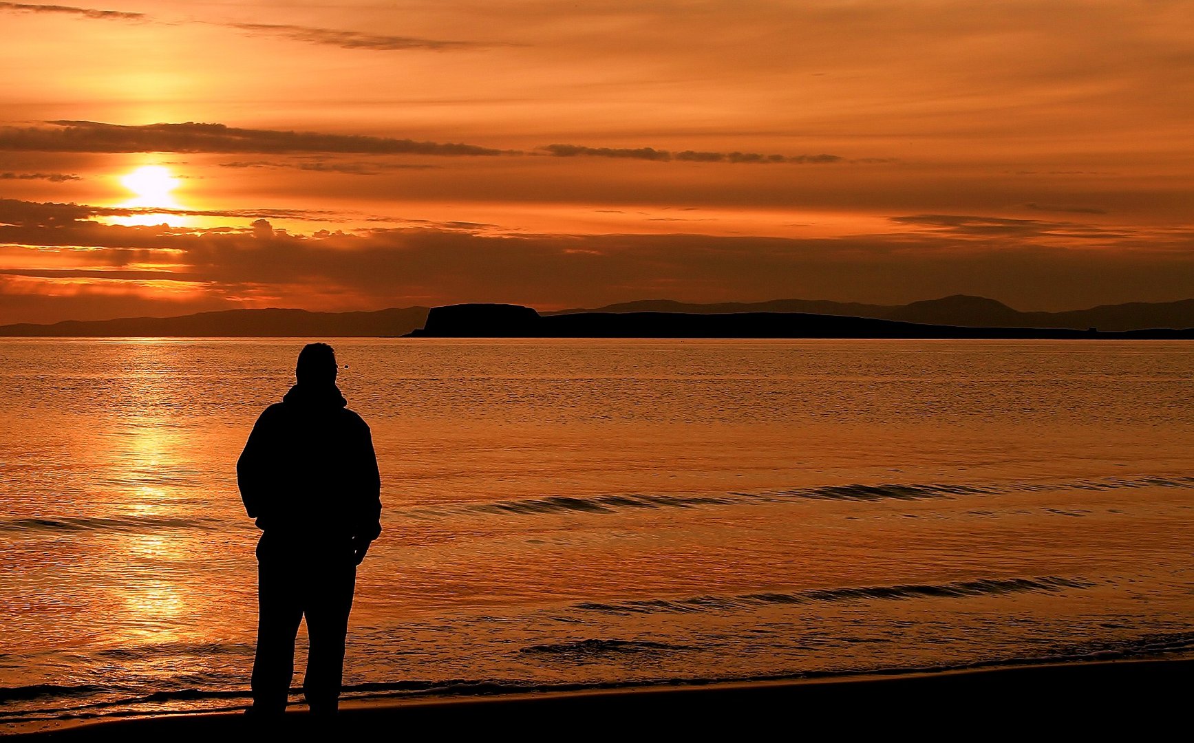 "Watching The Sunset at Kyntyre"