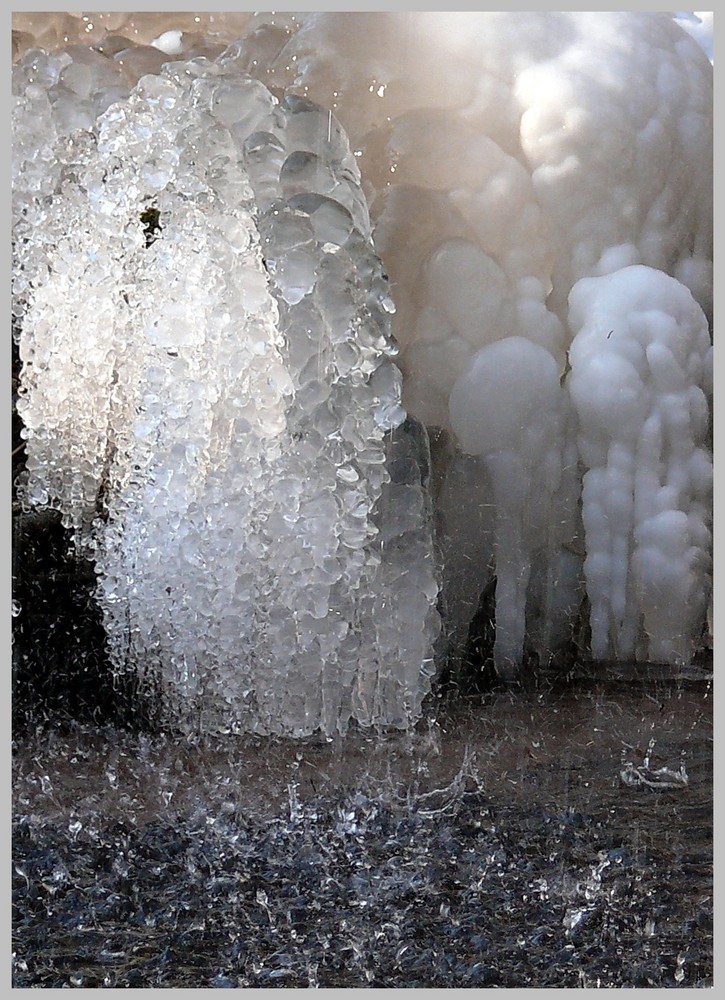 Water and Ice Fountain