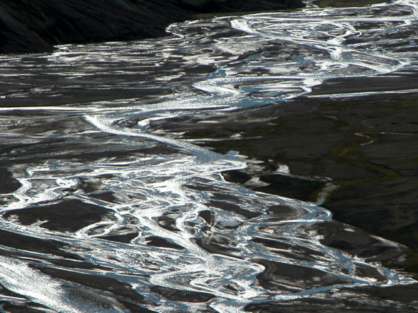 Water and sands Landmannalaugar Island