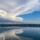 Water and sky in one color