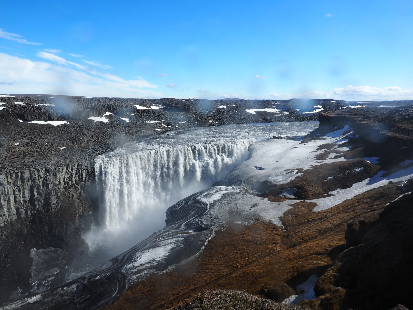 water breaking ice