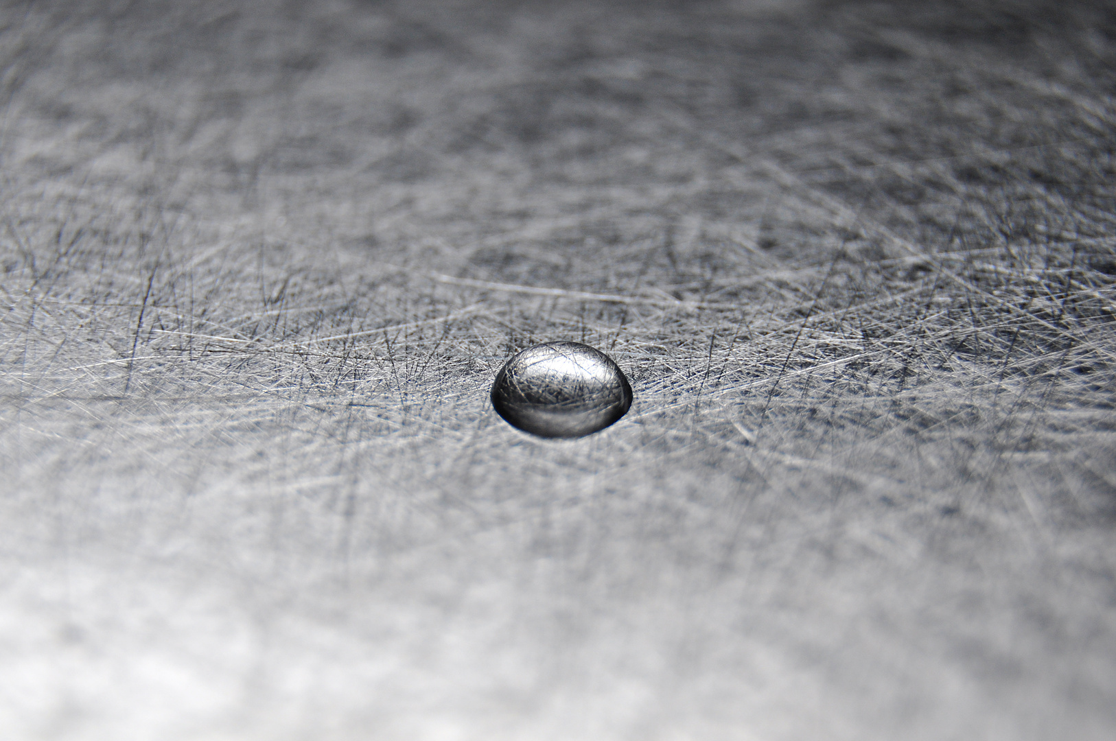 water drops on metal