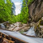 Water flow after a waterfall