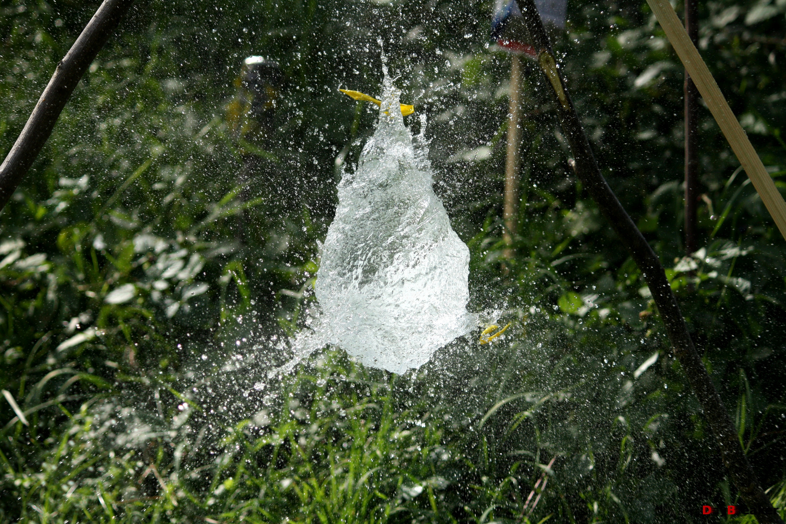 Water in balloon shape