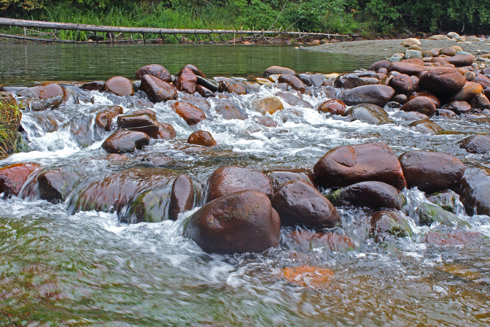 Water over rocks