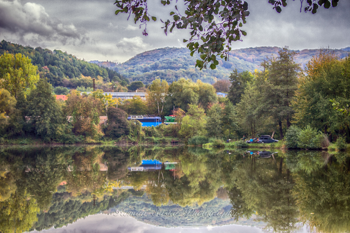 Water reflections of autumn landscape (SK)