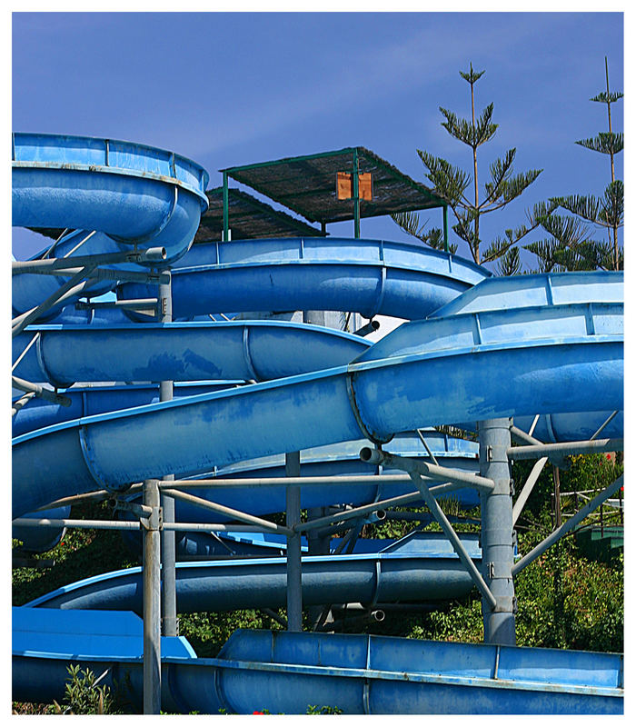 Water slides in Fuengirola, Spain.