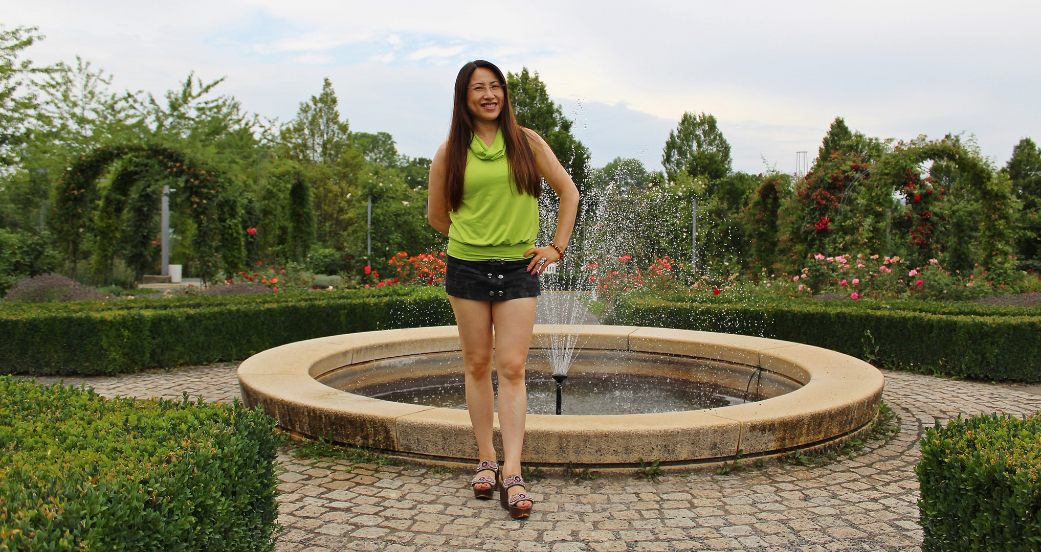 Water splash in Rose Garden