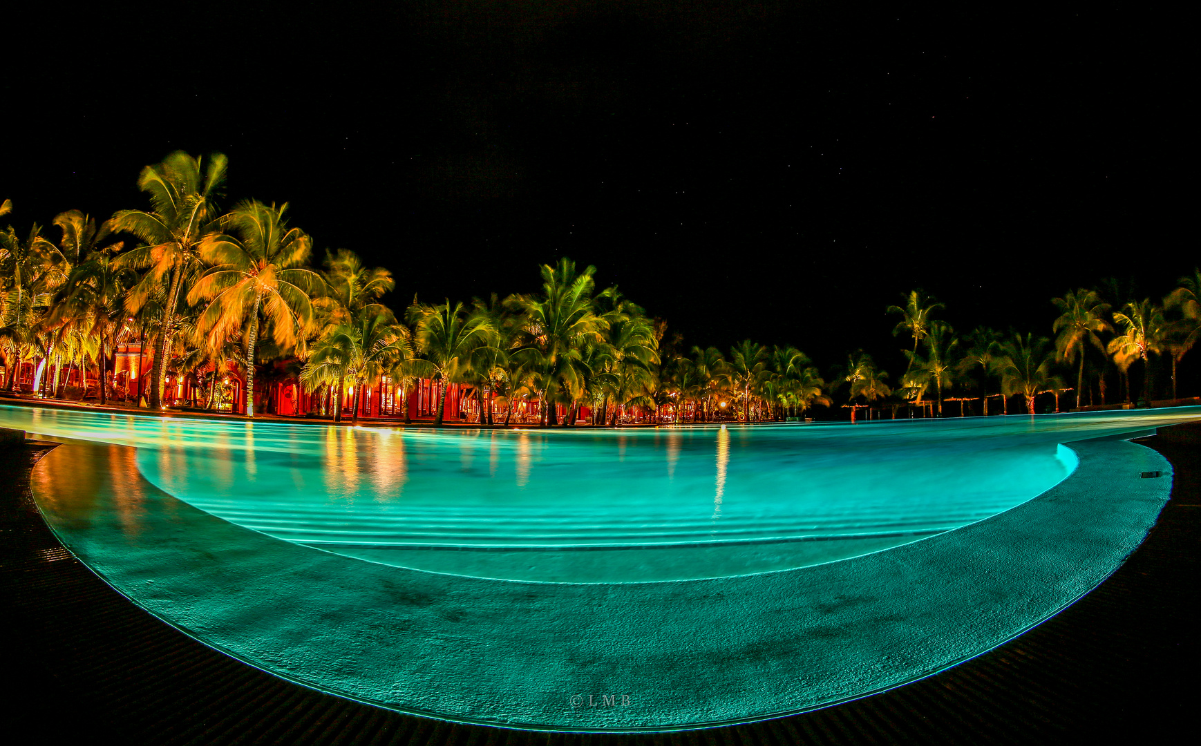 Water Stairs under Starry Sky