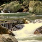 Water through rocks...