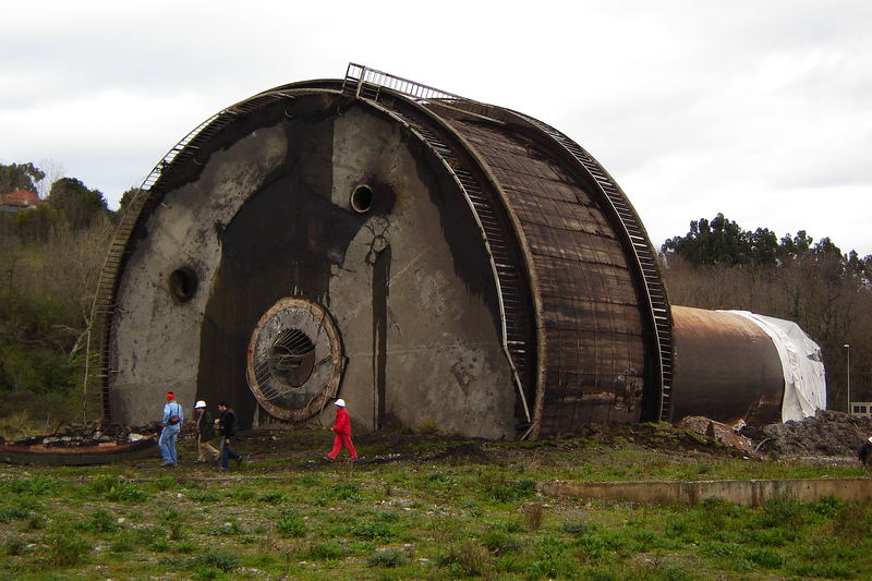 Water tower demolition, Avilés - Asturias, northern Spain