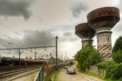 Water towers at Omheining Statie van Borgerhout (beween Draakplaats en R.Station Antwerpen Oost) - 1