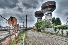 Water towers at Omheining Statie van Borgerhout (beween Draakplaats en R.Station Antwerpen Oost) - 2