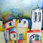 watercolor ... meets greek architecture