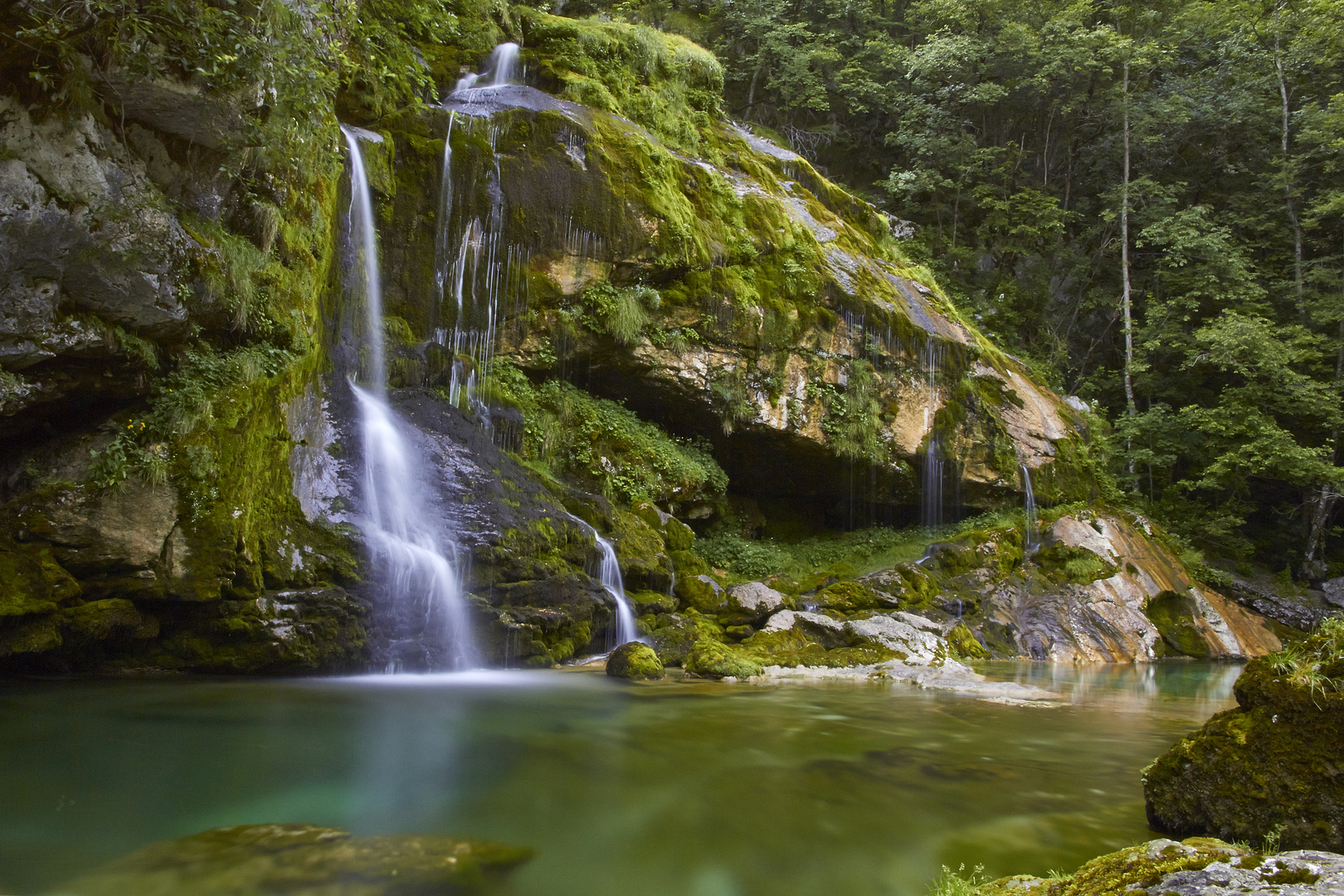 Waterfall at the Soca-area