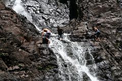 Waterfall climbing