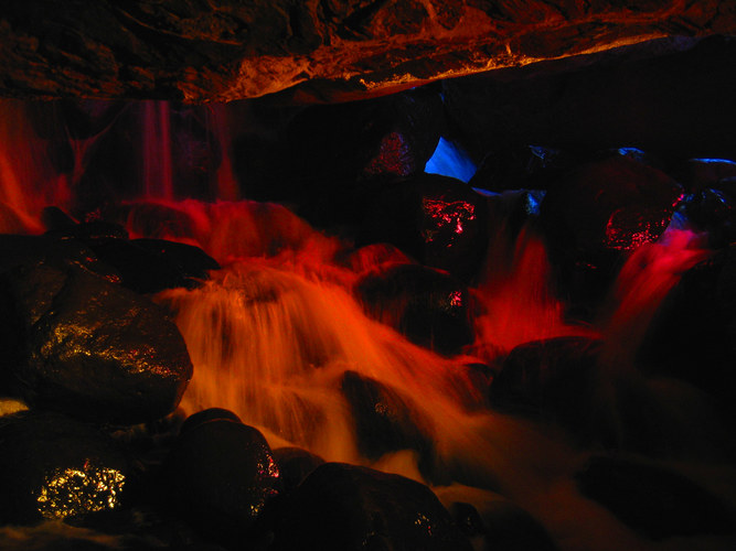 Waterfall in a cave