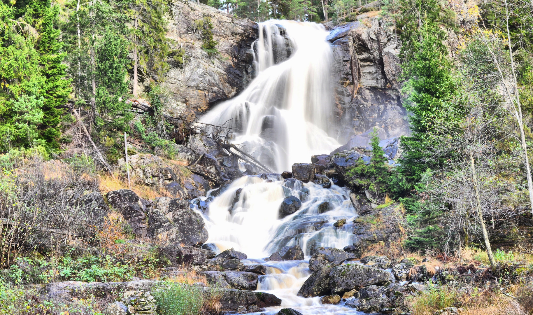 Waterfall in Halden, Norway