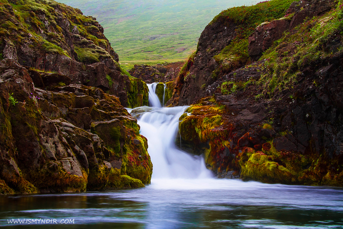 Waterfall in Iceland, the rivers name is Fagridalsá in East-Iceland