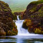 Waterfall in Iceland, the rivers name is Fagridalsá in East-Iceland