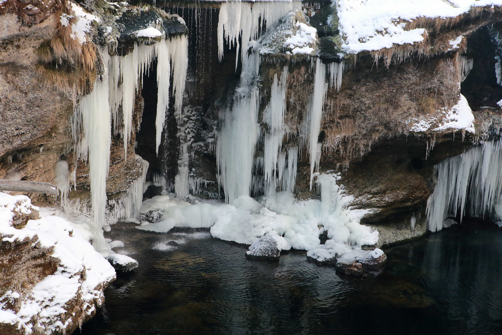 Waterfall in winter