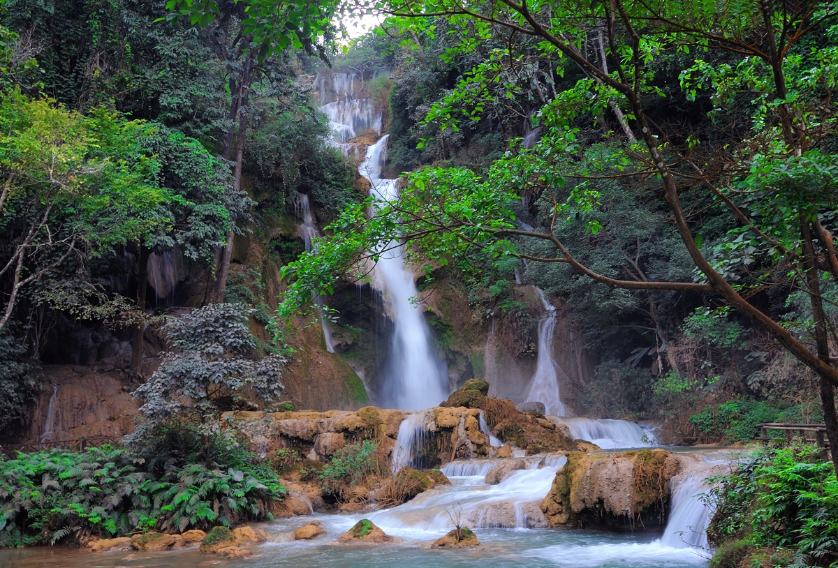 Waterfall of Kuang Xi nearby Luang Prabang