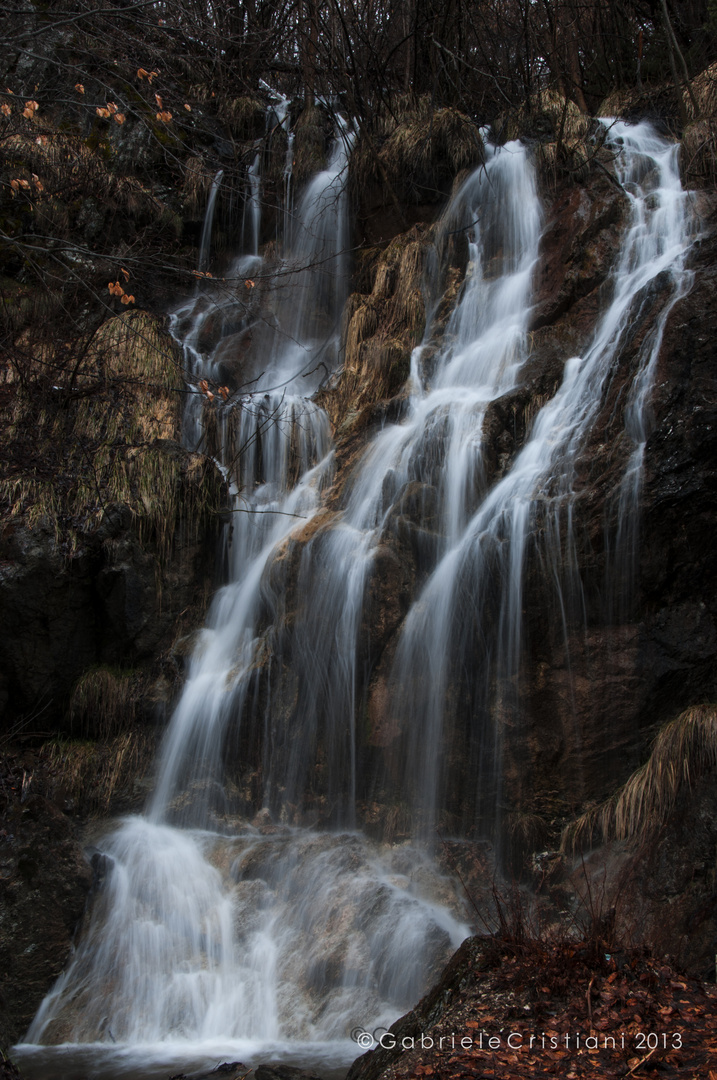 waterfalls in the darkness