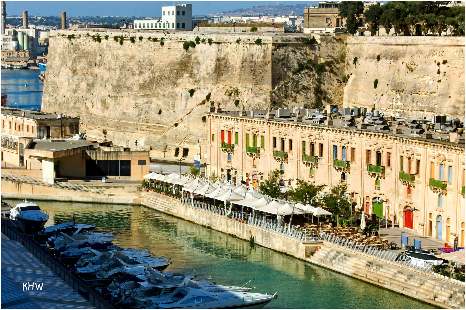 Waterfront in Valletta am Grand Harbour