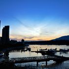 Waterfront in Vancouver nach Sonnenuntergang