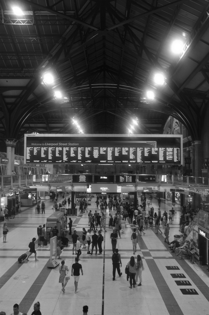 Waterloo Station at night