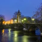 Waterloobrücke mit Neumarktskirche in Merseburg